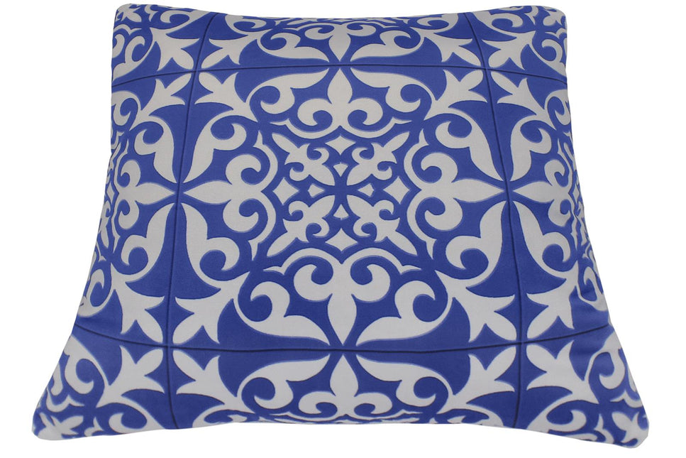 Bohemian Davenpor Printed Italian Velvet Handmade Pillow by Bareens Designer Rugs
