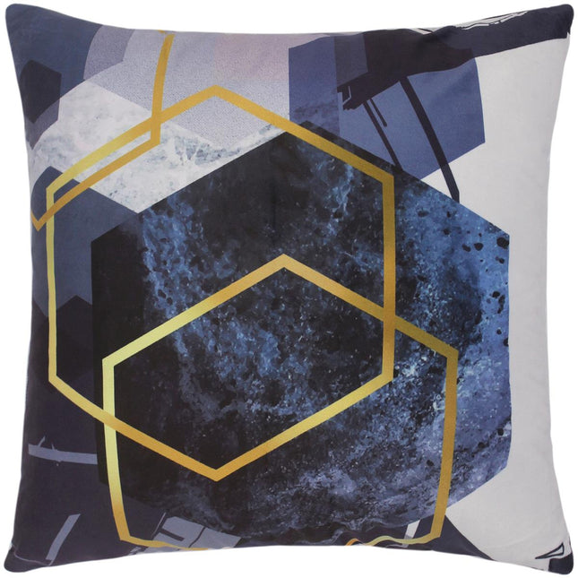 Bohemian Dutton Printed Italian Velvet Handmade Pillow by Bareens Designer Rugs