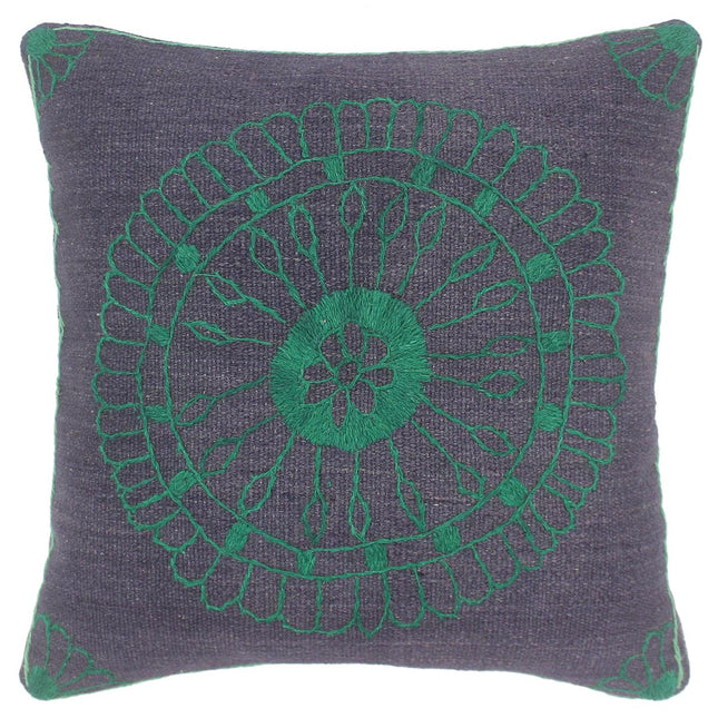 Bohemian Dunbar Kilim Suzani Handmade Pillow by Bareens Designer Rugs