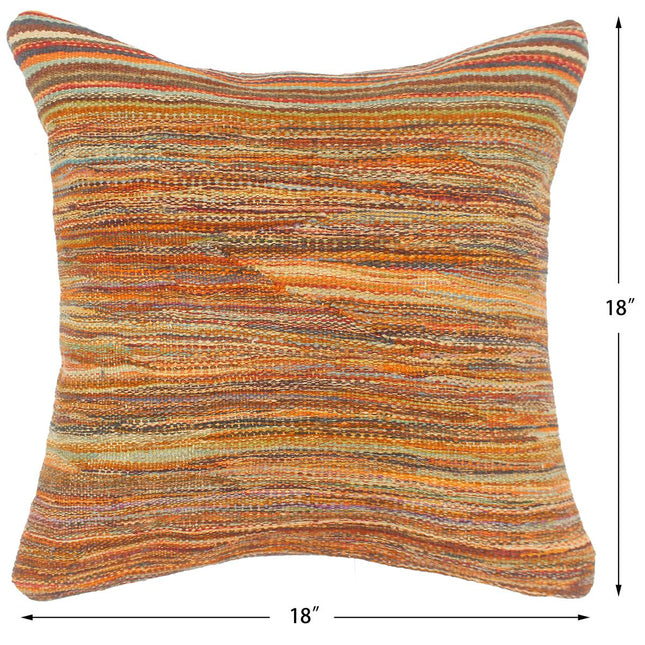 Bayadere Turkish Richards hand-woven kilim pillow - 18 x 18 by Bareens Designer Rugs