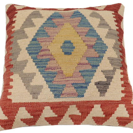 Bohemian Salinas Turkish Hand-Woven Kilim Pillow - 20 x 20 by Bareens Designer Rugs