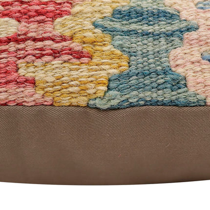 Boho Chic Kristy Turkish Hand-Woven Kilim Pillow - 18 x 19 by Bareens Designer Rugs