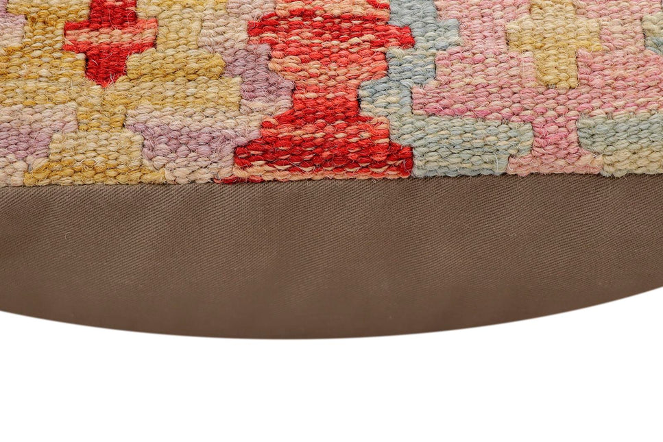 Bohemian Lonnie Turkish Hand-Woven Kilim Pillow - 18'' x 18'' by Bareens Designer Rugs