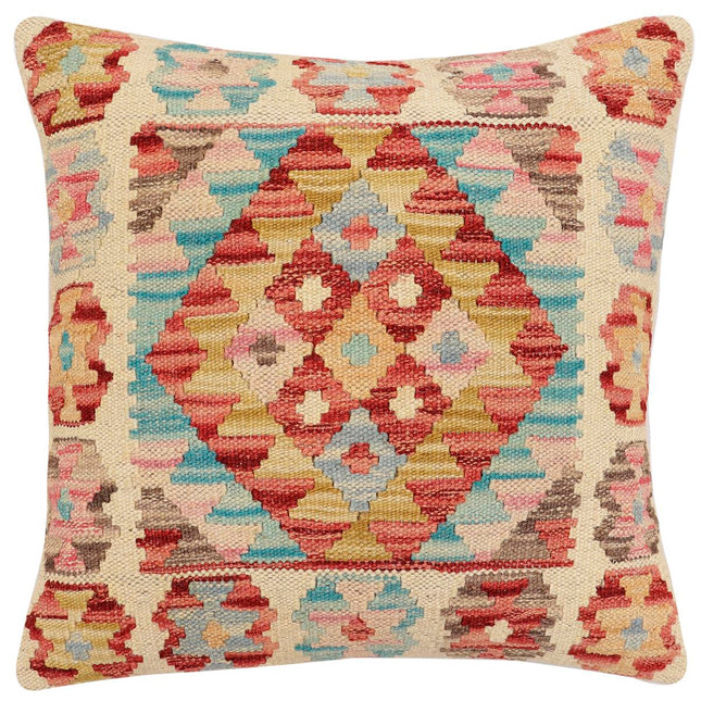 Southwestern Nana Turkish Hand-Woven Kilim Pillow - 17" x 18" by Bareens Designer Rugs