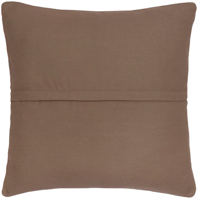 Bohemian Rubin Turkish Hand-Woven Kilim Pillow - 18'' x 18'' by Bareens Designer Rugs