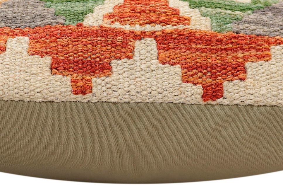 Southwestern Mathilda Turkish Hand-Woven Kilim Pillow - 19 x 18 by Bareens Designer Rugs