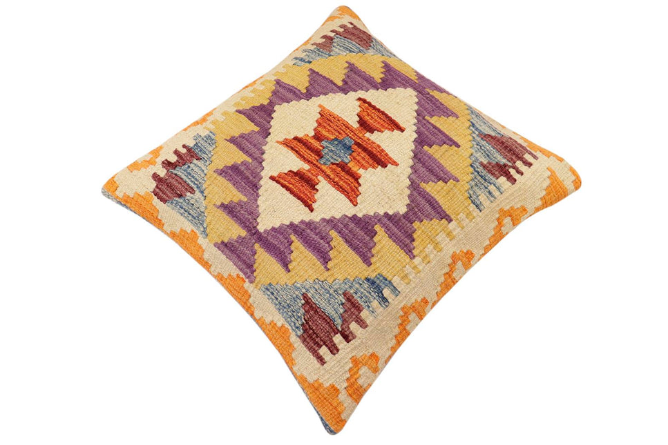 Southwestern Altha Turkish Hand-Woven Kilim Pillow - 18 x 19 by Bareens Designer Rugs