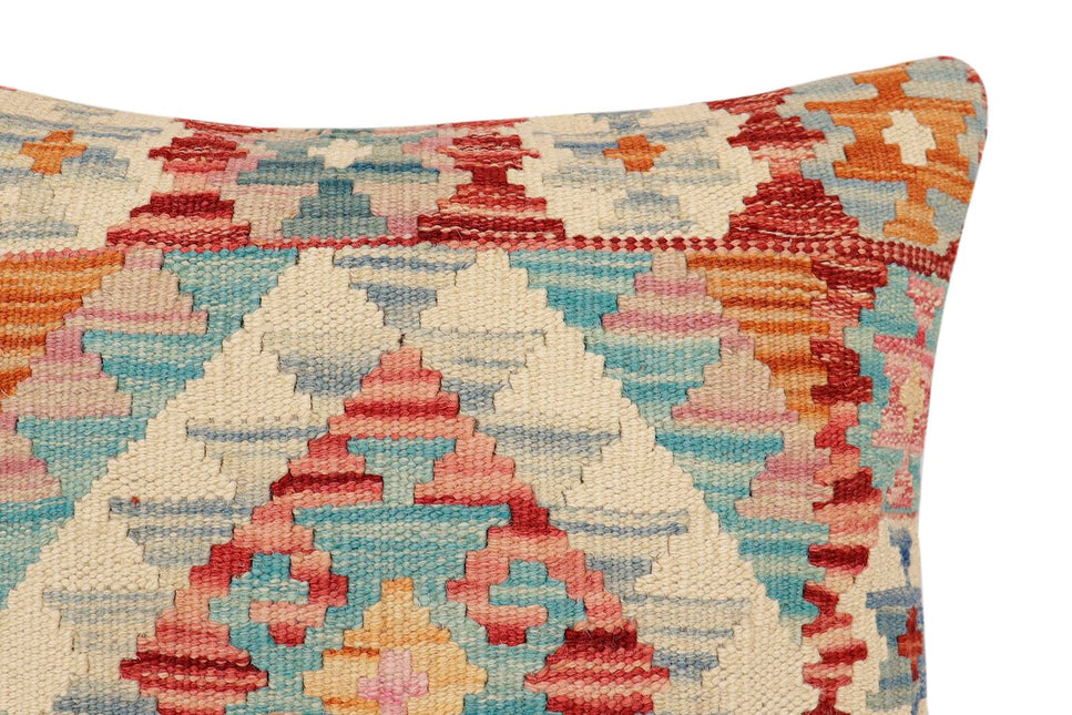 Southwestern Elaina Turkish Hand-Woven Kilim Pillow - 18 x 19 by Bareens Designer Rugs