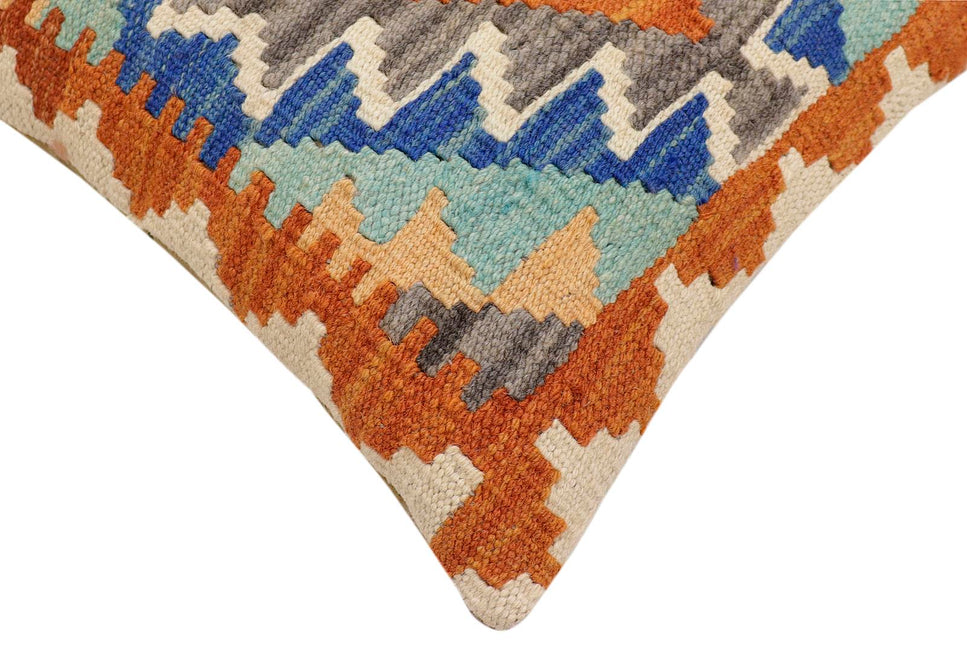Southwestern Mckinnon Turkish Hand-Woven Kilim Pillow - 17" x 18" by Bareens Designer Rugs