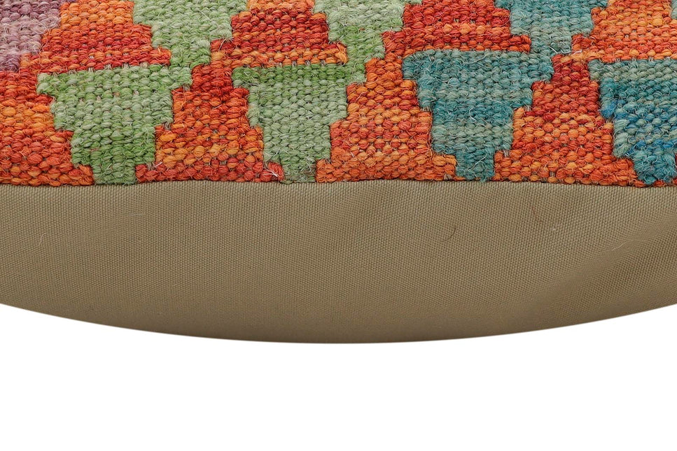 Bohemian Sharpe Turkish Hand-Woven Kilim Pillow - 19 x 19 by Bareens Designer Rugs