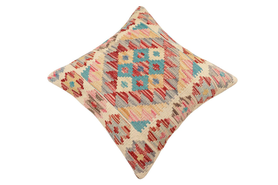 Southwestern Gauci Turkish Hand-Woven Kilim Pillow - 18 x 19 by Bareens Designer Rugs