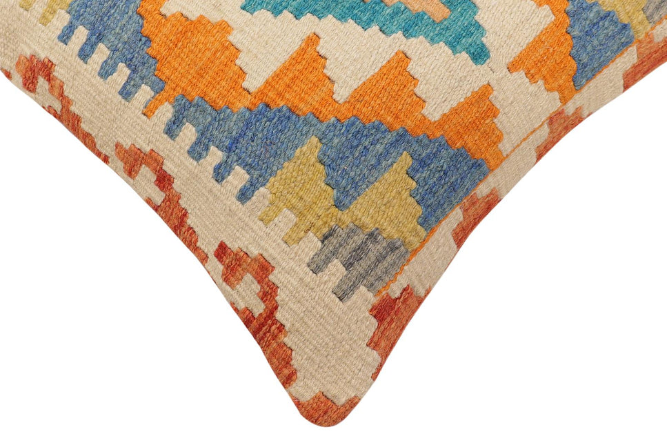 Boho Chic Mcclella Turkish Hand-Woven Kilim Pillow - 17" x 18" by Bareens Designer Rugs