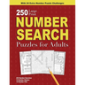 250 Number Search Puzzles for Adults