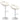 Height Adjustable Bar Stools Set of 2 with Hollow Back and Footrest-White