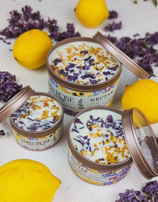 NECTAR Lilac Lemon Honey Candle by Ash & Rose