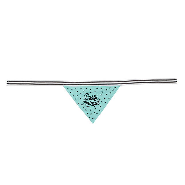Party Animal Pet Bandana | In Blue With Printed Hearts Designs by The Bullish Store