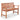 Patio Solid Wood Bench Wood 2-Seat Chair with Breathable Slatted Seat & Inclined Backrest