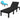 Patio Rattan Height Adjustable Lounge Chair with 2 Set of Cushion Cover-Black & Turquoise