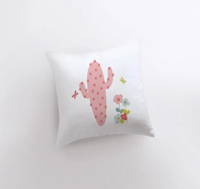 Pink Cactus | Pillow Cover | Good Vibes Only | Cactus Pillow | Positive Vibes | South Western | Succulent Pillow | Cactus Pillow Case by UniikPillows