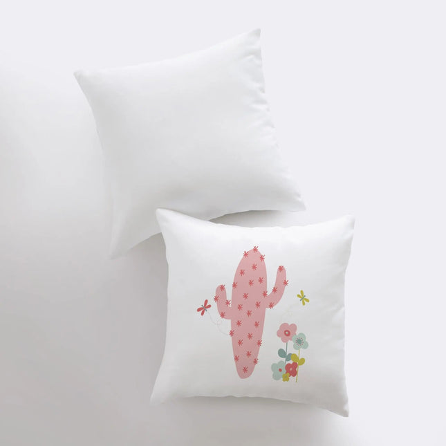 Pink Cactus | Pillow Cover | Good Vibes Only | Cactus Pillow | Positive Vibes | South Western | Succulent Pillow | Cactus Pillow Case by UniikPillows