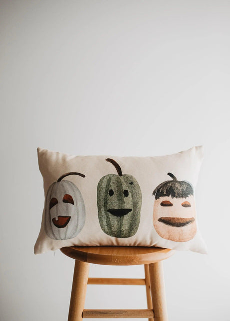 Primitive Jack o Lantern Lumbar Pillow Cover | 18x12 Halloween Décor | Fall Decor | Room Decor | Decorative Pillows | Gift for her by UniikPillows - Vysn