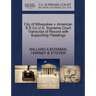 City of Milwaukee V. American S S Co U.S. Supreme Court Transcript of Record with Supporting Pleadings