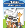 Phonics Worksheets and Missing Letters for Kindergarten: Easy Beginning Sounds, Sight Words and CVC Phonics Words Learning Guide