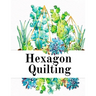Hexagon Quilting: Craft Paper Notebook (.2", small, per side) - 8.5 x 11, Matte, 120 Pages Composition Workbook for Needlework Students With Succulent