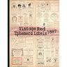 Vintage Red Ephemera Labels 1887: Vintage Labels Ephemera Series