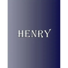 Henry: 100 Pages 8.5" X 11" Personalized Name on Notebook College Ruled Line Paper