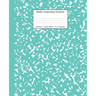 Marble Composition Notebook College Ruled: Turquoise Marble Notebooks, School Supplies, Notebooks for School