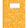 Marbled Composition Notebook: Orange Marble Wide Ruled Paper Subject Book