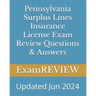 Pennsylvania Surplus Lines Insurance License Exam Review Questions & Answers
