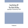 Constitution Of The State Of Ohio; Agreed Upon In Convention May 14 1874