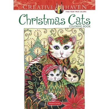 Creative Haven Christmas Cats Coloring Book