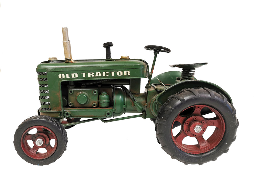 Green "Old Tractor" Metal Model by Peterson Housewares & Artwares