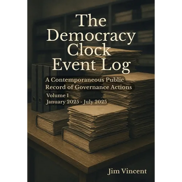 The Democracy Clock Event Log: A Contemporaneous Public Record of Governance Actions, Volume I, January 2025-July 2025