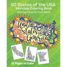 50 States of the USA Mandala Coloring Book: With Fun Facts for Each State, United States of America