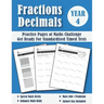 Fractions and Decimals Year 4 Maths Challenge: Practice Pages Of Timed Tests (With Answers) - KS2 Maths Workbook - Ages 8-9 - Grade 3