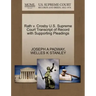 Rath V. Crosby U.S. Supreme Court Transcript of Record with Supporting Pleadings
