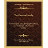 The Dewees Family: Genealogical Data, Biographical Facts, and Historical Information (1905)