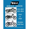 BSA B31 - B32 - B33 - B34 'Service Sheets' 1945-1960 for All Pre-Unit Rigid, Spring Frame and Swing Arm Models