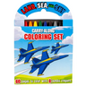 Land, Sea, and Sky: Carry-Along Coloring Set