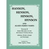 Hanson, Henson, Hinson, Hynson, and Allied Family Names, Volume 2: Early Records of the Southeast United States