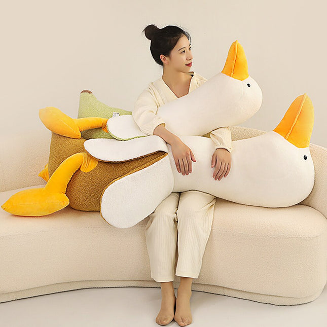 Fluffy Banana Duck Plushie (3 Colors, 3 Sizes) by Subtle Asian Treats
