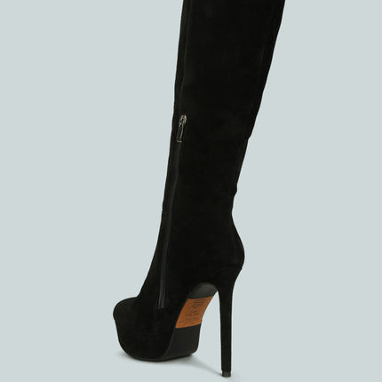 SALDANA Convertible Suede Leather High Boots by London Rag
