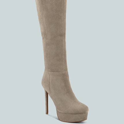 SALDANA Convertible Suede Leather High Boots by London Rag