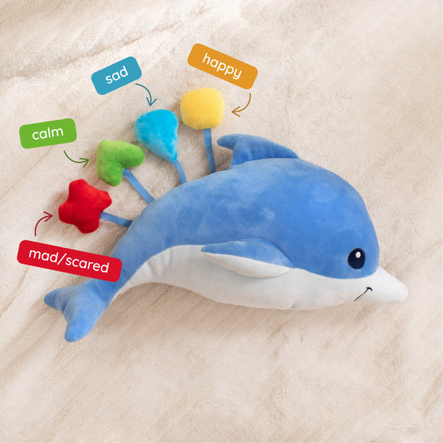Blue Dolphin SnuggleBuddies Emotions Plush by Generation Mindful