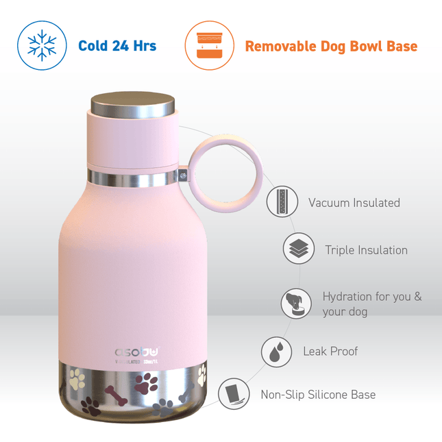 Pink Dog Bowl Bottle by ASOBU®