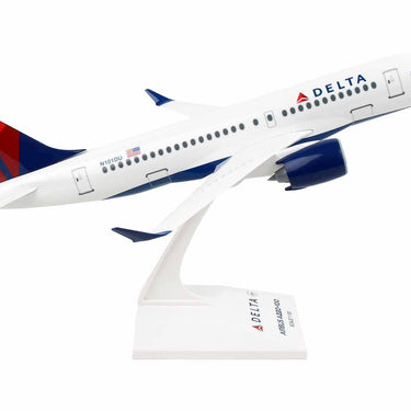 Airbus A220-100 Commercial Aircraft "Delta Air Lines" (N101DU) White with Red and Blue Tail (Snap-Fit) 1/100 Plastic Model by Skymarks